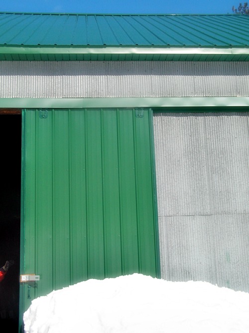 Barn with snow